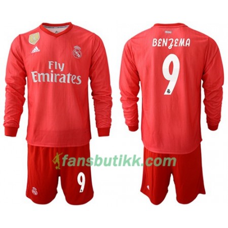 Fotballdrakt Real Madrid Benzema 9 Barn Tredjetrøye 2018-2019 Langermet